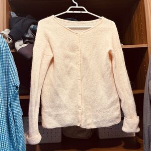 SÉZANE cardigan round collar back button